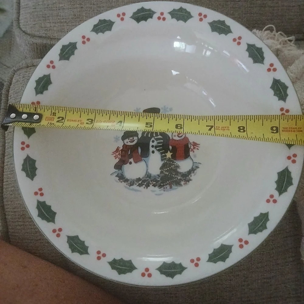 GEI Design Christmas Snowman Serving Bowl 9.5